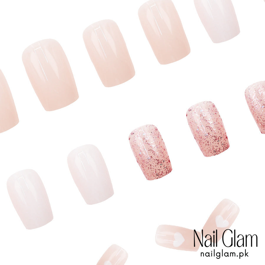 Gentle Blossom Press-On Nails (24Pcs) - Application Kit Included