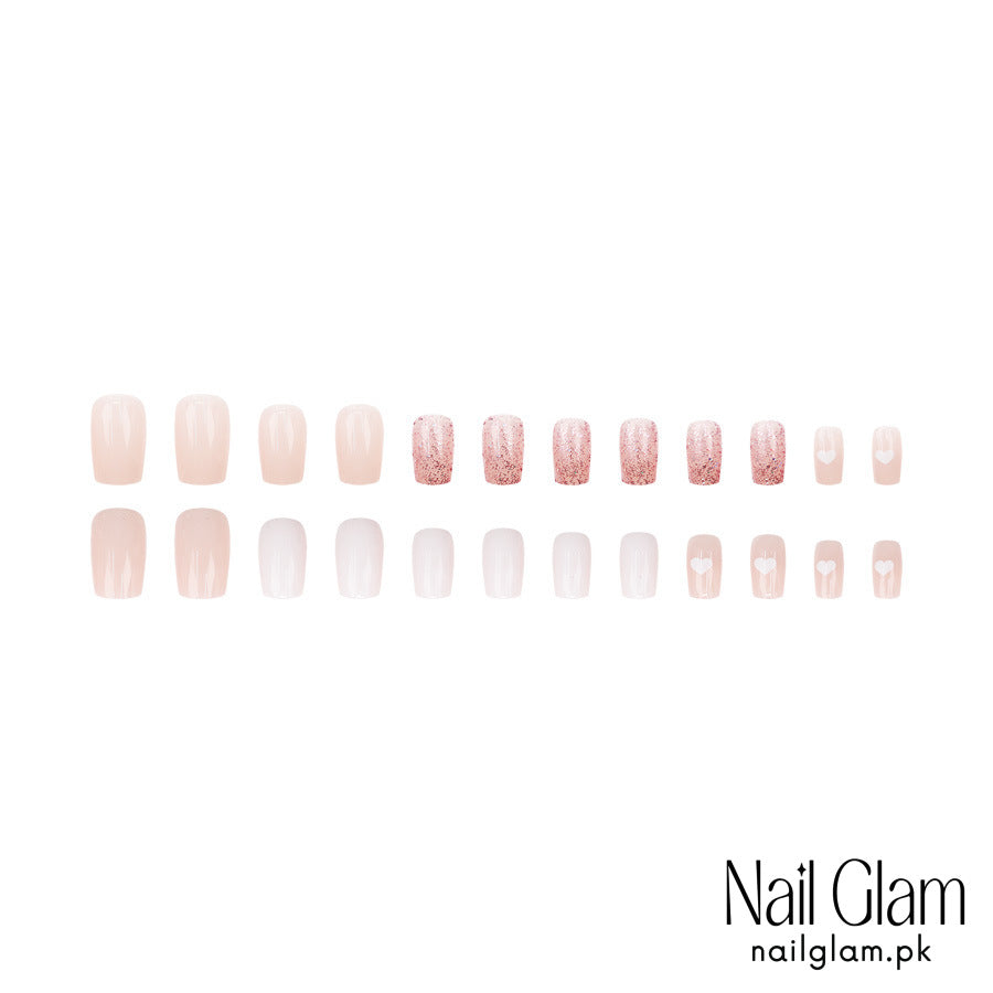 Gentle Blossom Press-On Nails (24Pcs) - Application Kit Included