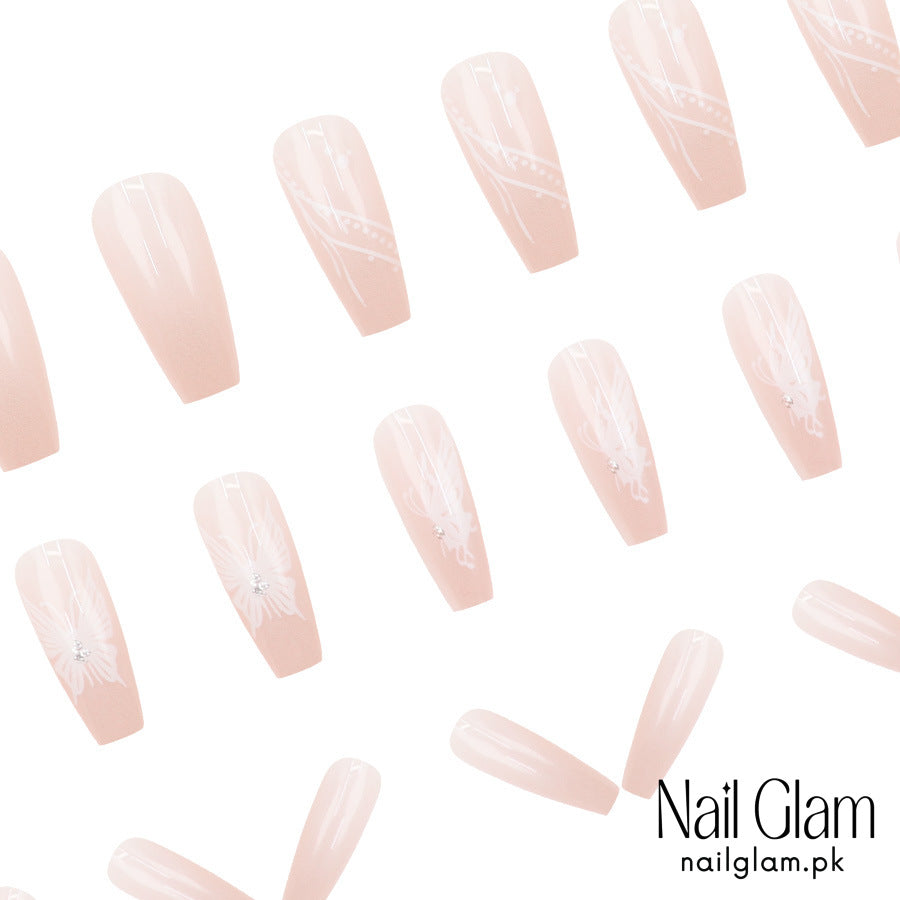 Ethereal Beauty Press-On Nails (24Pcs) - Application Kit Included