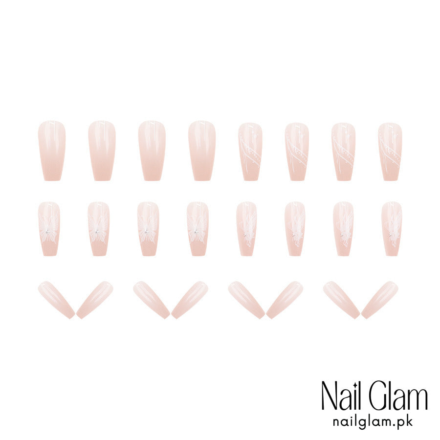 Ethereal Beauty Press-On Nails (24Pcs) - Application Kit Included