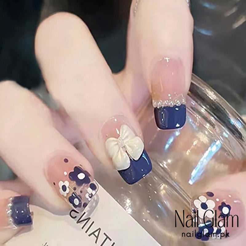 Navy Blue Polka Dot (24 Pcs) - Application Kit Included