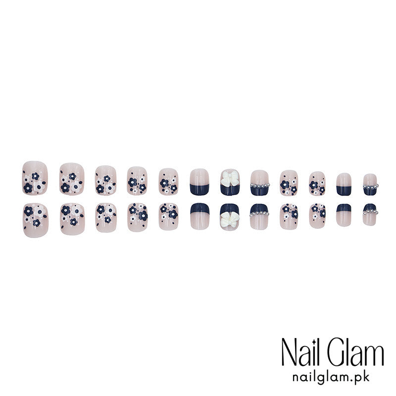 Navy Blue Polka Dot (24 Pcs) - Application Kit Included