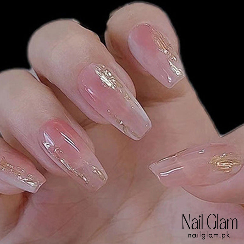 Pink Opulence Press-On Nails (24Pcs) - Application Kit Included