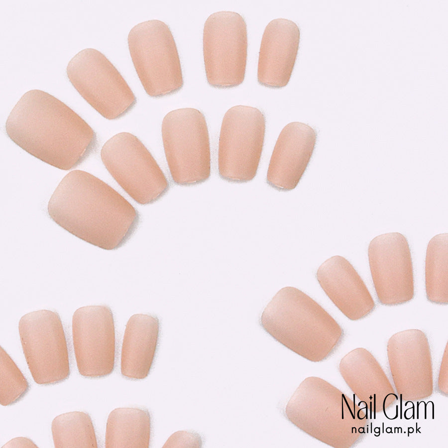Nail Glam 408 - Bare Necessities (24Pcs) - Application Kit Included