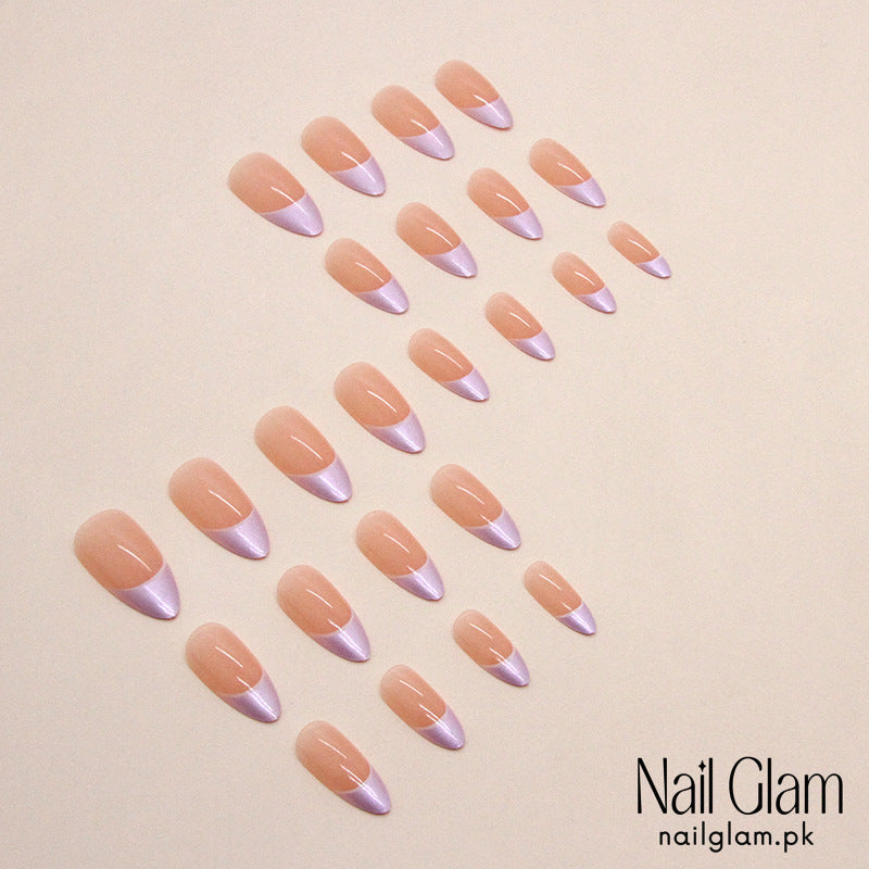 Nail Glam 416 - Pastel Polish (24Pcs) - Application Kit Included