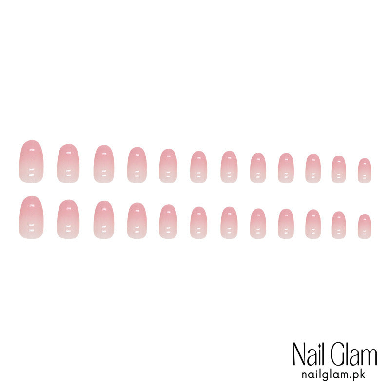 Nail Glam 417 - Soft Pink Opulence (24Pcs) - Application Kit Included