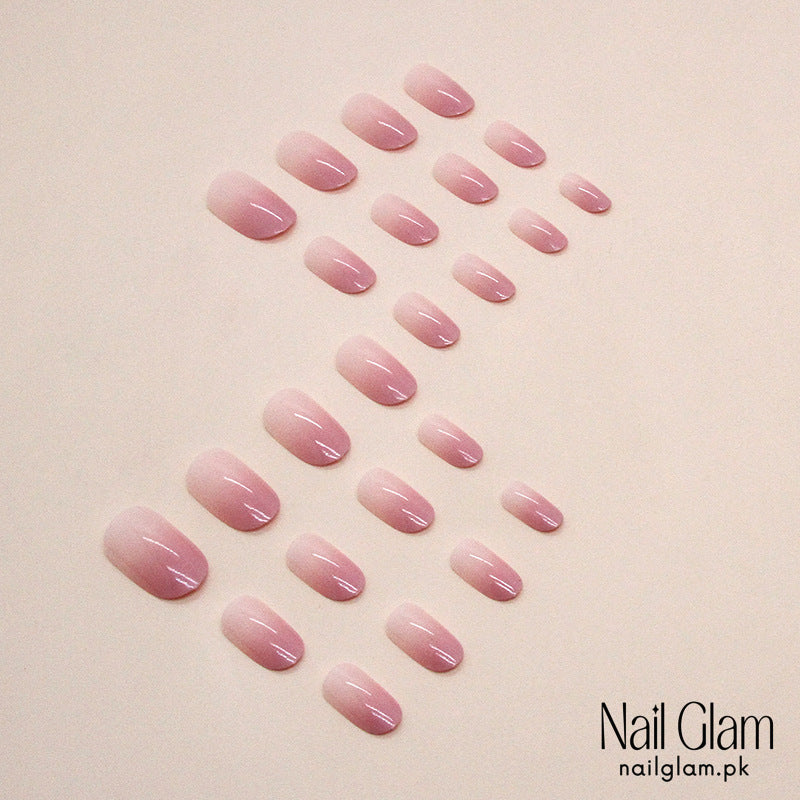 Nail Glam 417 - Soft Pink Opulence (24Pcs) - Application Kit Included