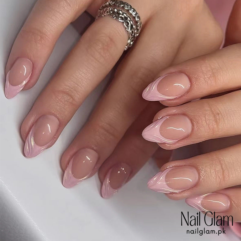 Nail Glam 420 - Blushing Petal (24Pcs) - Application Kit Included