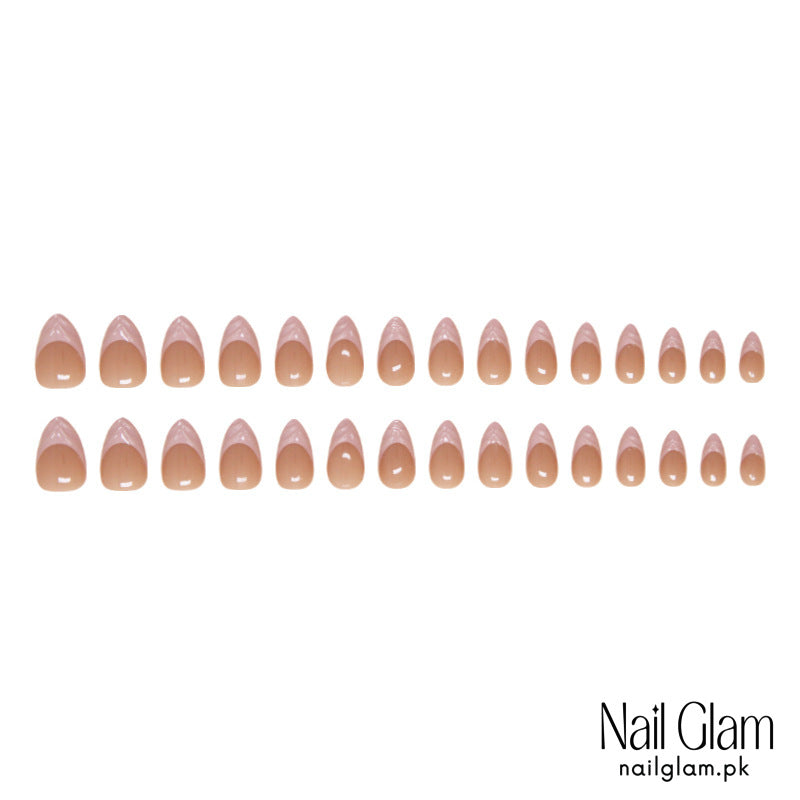 Nail Glam 420 - Blushing Petal (24Pcs) - Application Kit Included