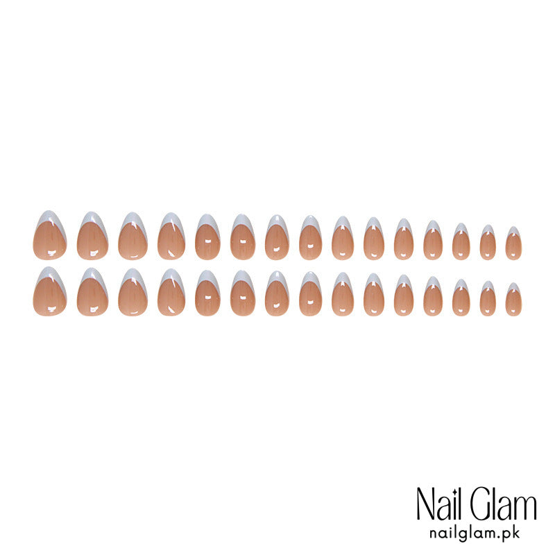 Nail Glam 421 - Whisper Blush (24Pcs) - Application Kit Included