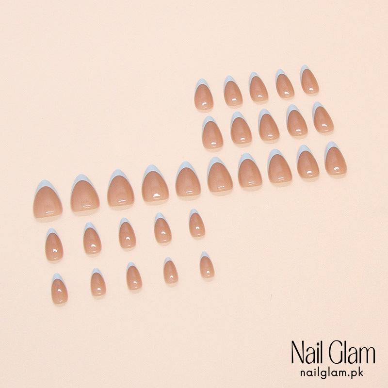 Nail Glam 421 - Whisper Blush (24Pcs) - Application Kit Included