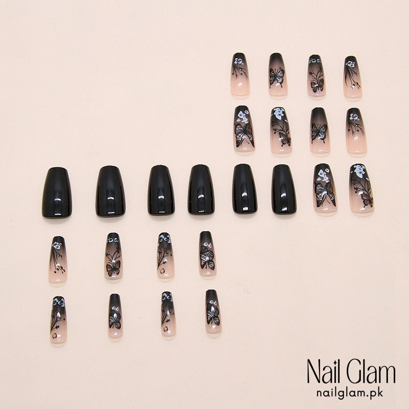 Nail Glam 423 - Rose Quartz Veil (24Pcs) - Application Kit Included