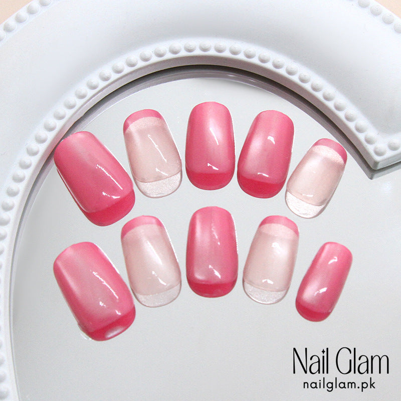 Nail Glam 426 - Gradient Pink & Nude (24Pcs) - Application Kit Included
