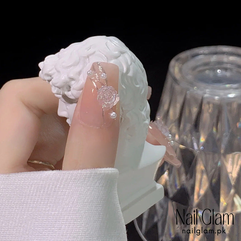 Nail Glam 428 - Ultra-Transparent (30Pcs) - Free Nail Kit Included