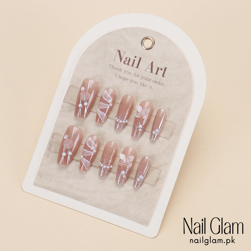 Nail Glam 428 - Ultra-Transparent (30Pcs) - Free Nail Kit Included
