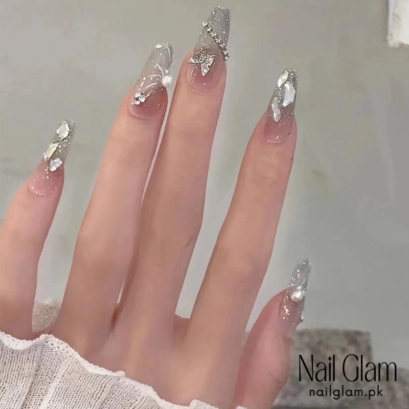 Nail Glam 429 - Cloud Glass – Ultra-Clear (30Pcs) - Application Kit Included