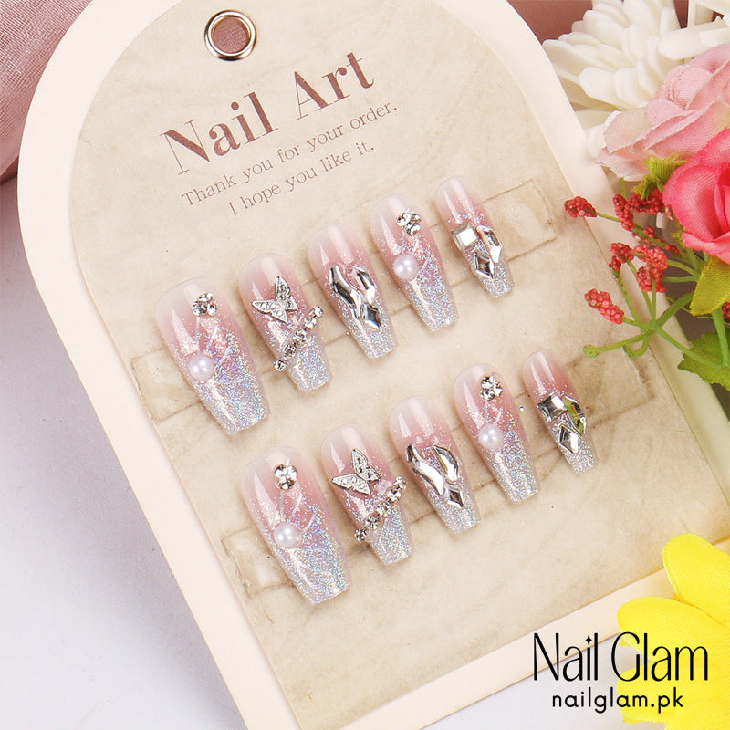 Nail Glam 429 - Cloud Glass – Ultra-Clear (30Pcs) - Application Kit Included