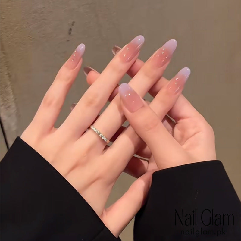 Nail Glam 435 - Bare Bliss (30Pcs) - Application Kit Included