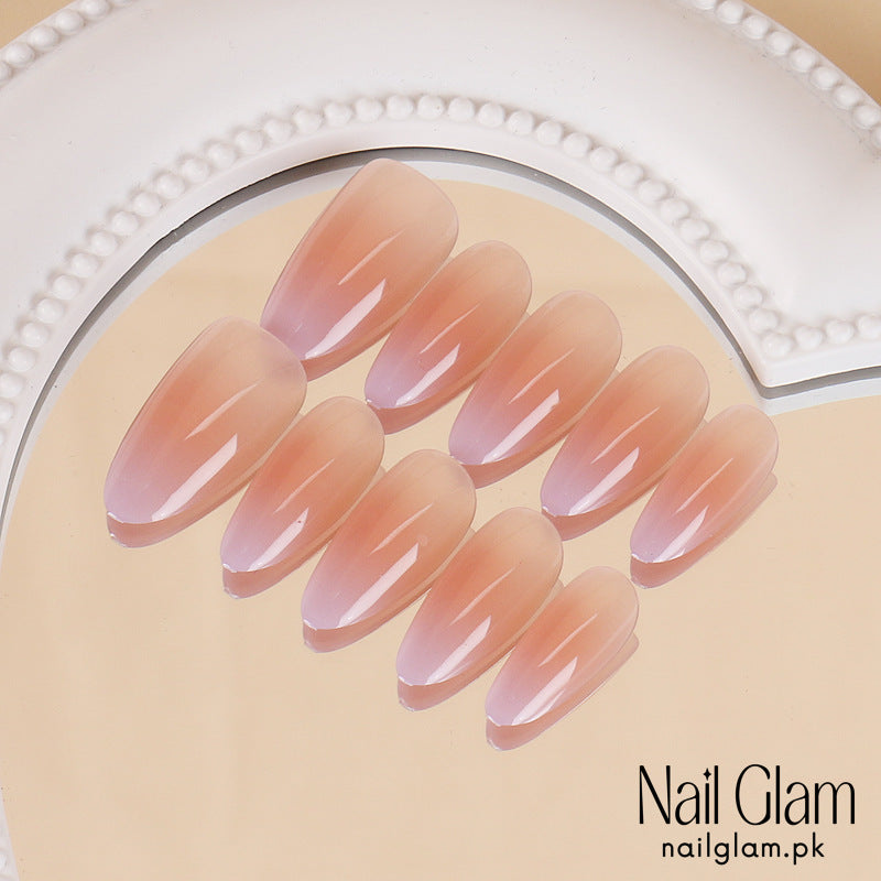 Nail Glam 435 - Bare Bliss (30Pcs) - Application Kit Included