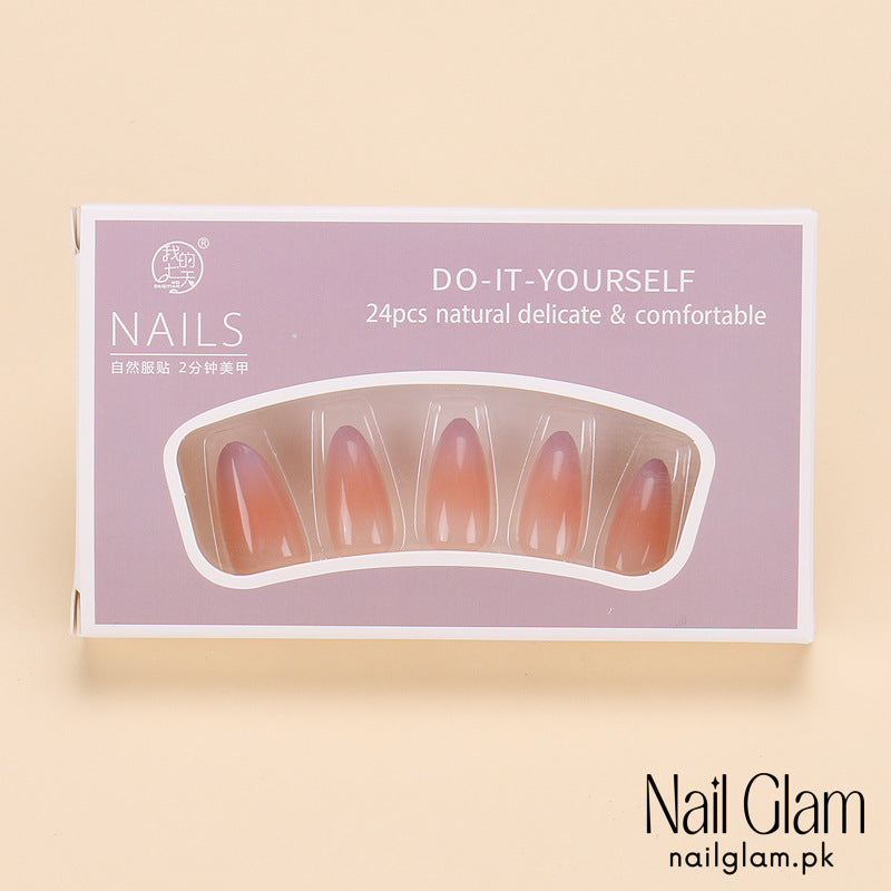 Nail Glam 435 - Bare Bliss (30Pcs) - Application Kit Included