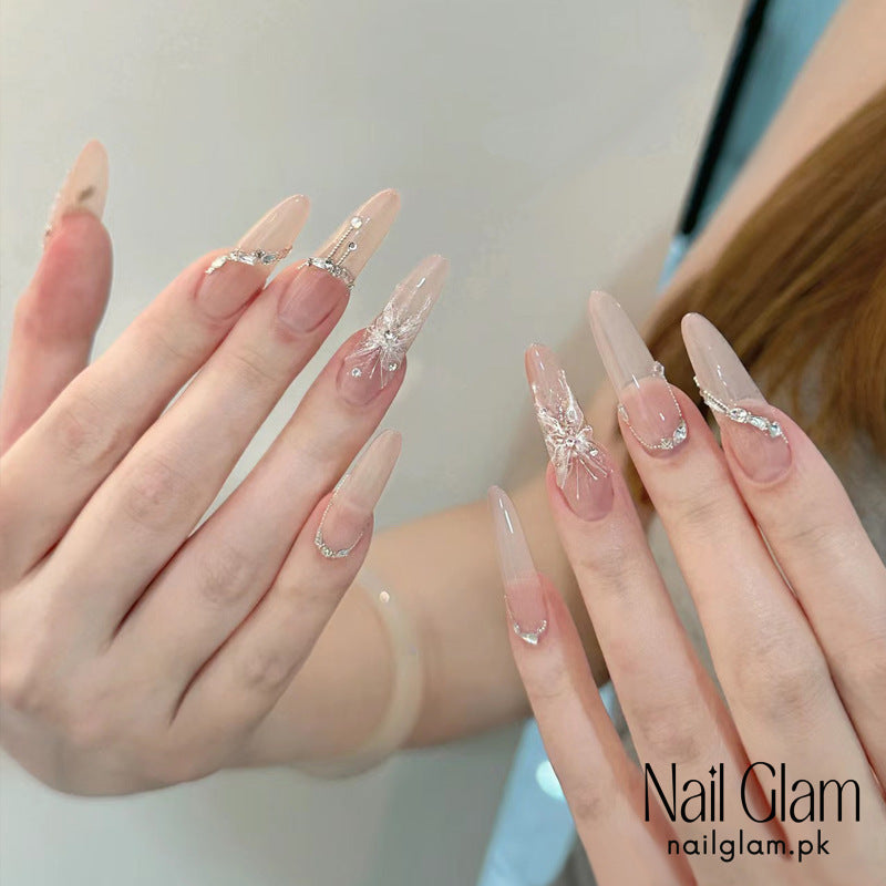 Nail Glam 443 - Ethereal Wings (30Pcs) - Application Kit Included