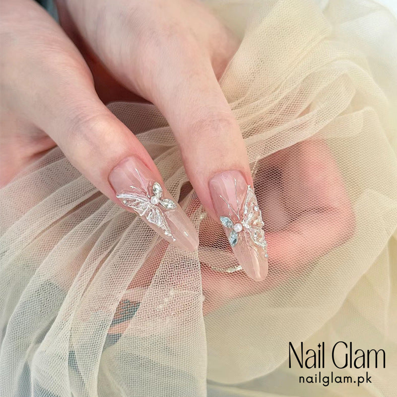 Nail Glam 443 - Ethereal Wings (30Pcs) - Application Kit Included