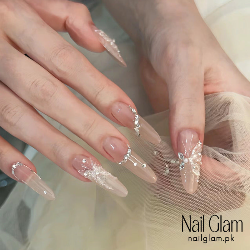 Nail Glam 443 - Ethereal Wings (30Pcs) - Application Kit Included