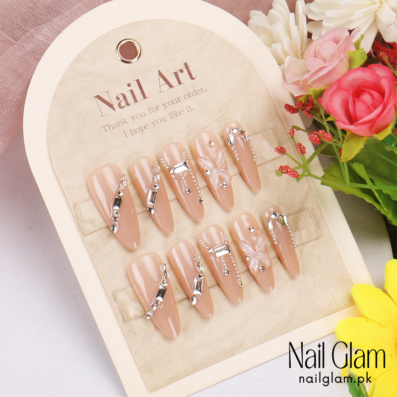 Nail Glam 443 - Ethereal Wings (30Pcs) - Application Kit Included