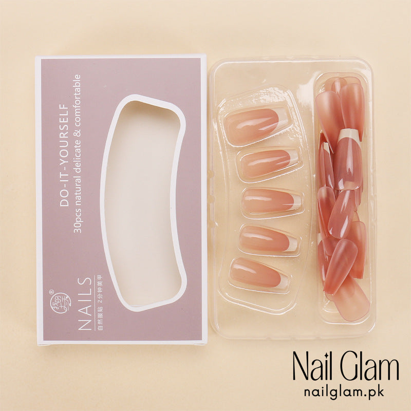 Nail Glam 448 - French Twist (30Pcs) - Application Kit Included