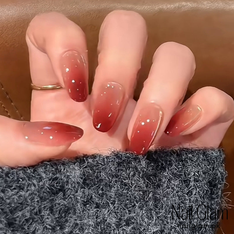 Nail Glam 452 - Autumnal Gradient– Press-On Nails (30Pcs) - Application Kit Included