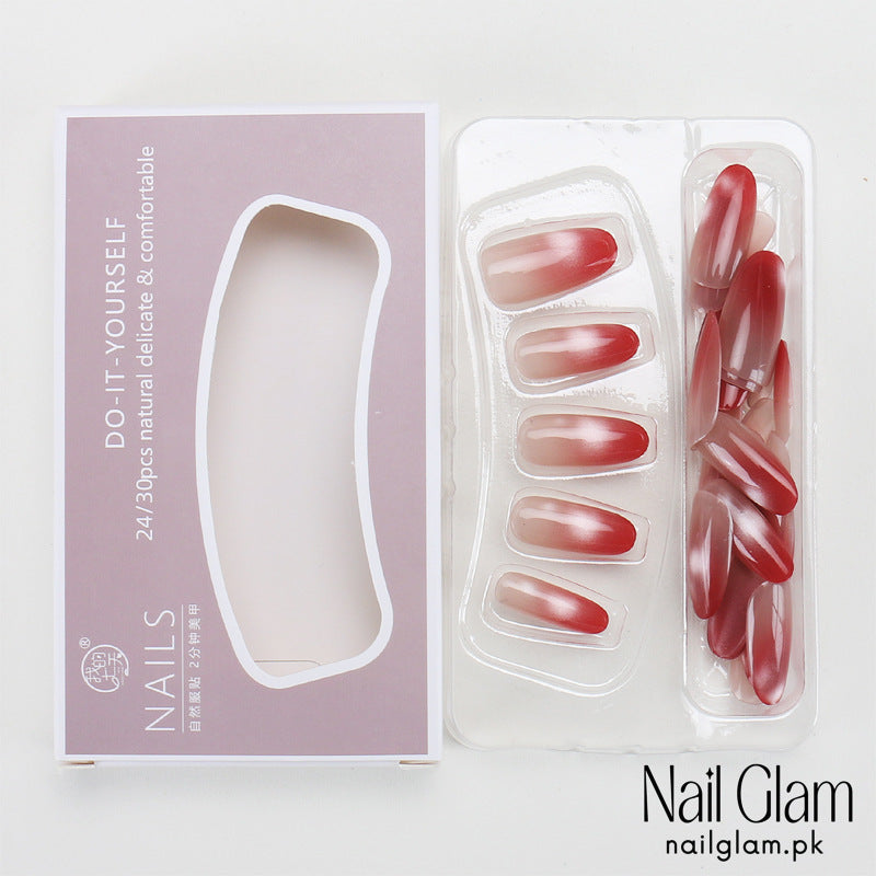 Nail Glam 452 - Autumnal Gradient– Press-On Nails (30Pcs) - Application Kit Included