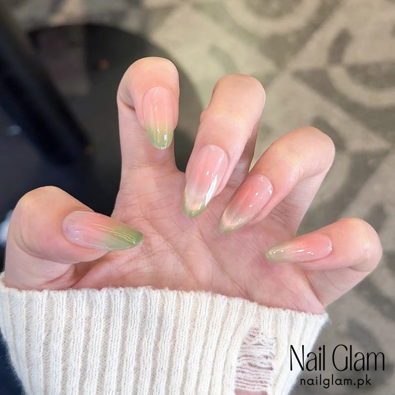 Nail Glam 456 - Nature-Inspired Gradient (30Pcs) - Application Kit Included