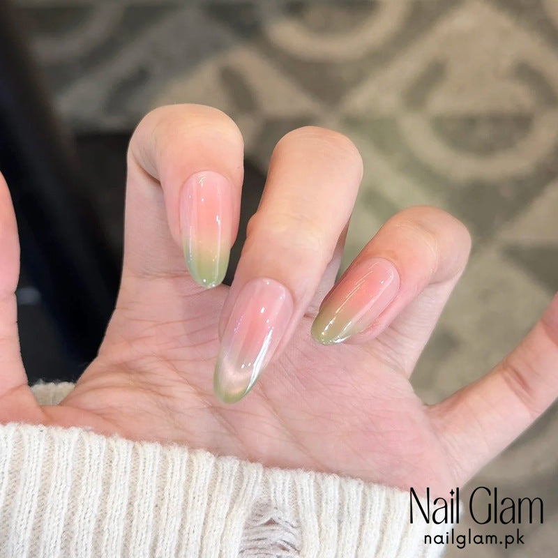 Nail Glam 456 - Nature-Inspired Gradient (30Pcs) - Application Kit Included