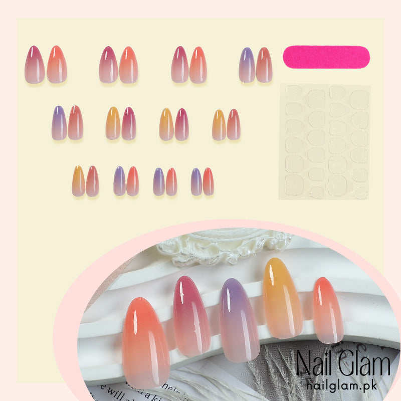 Nail Glam 509 - Pastel Spectrum (24Pcs) - Application Kit Included