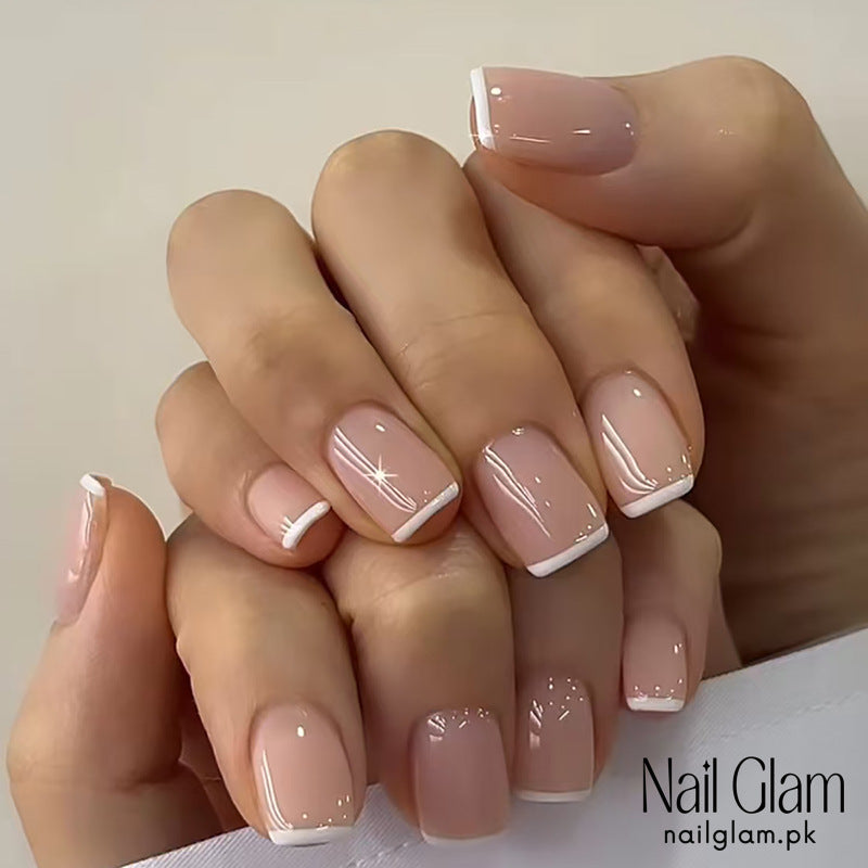 Nail Glam 512 - Nude Sheen (24Pcs) - Application Kit Included