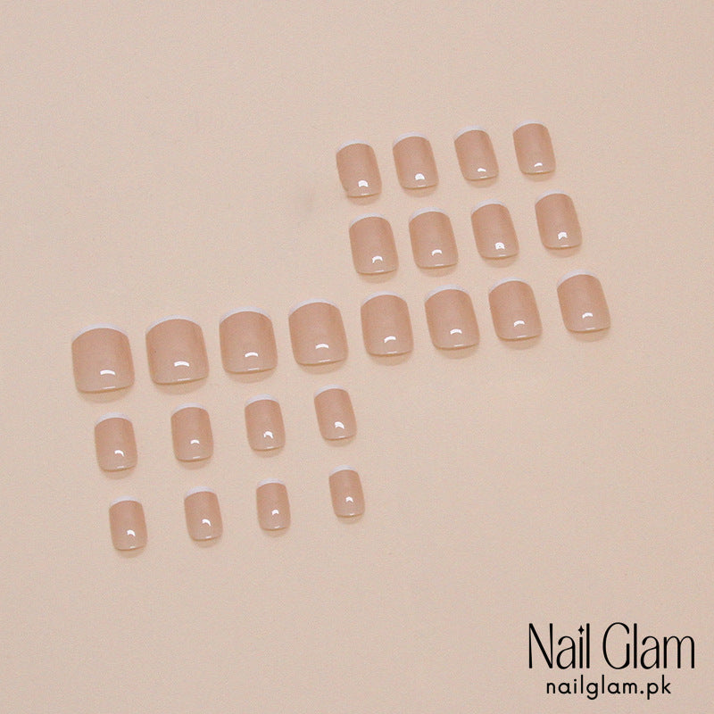 Nail Glam 512 - Nude Sheen (24Pcs) - Application Kit Included