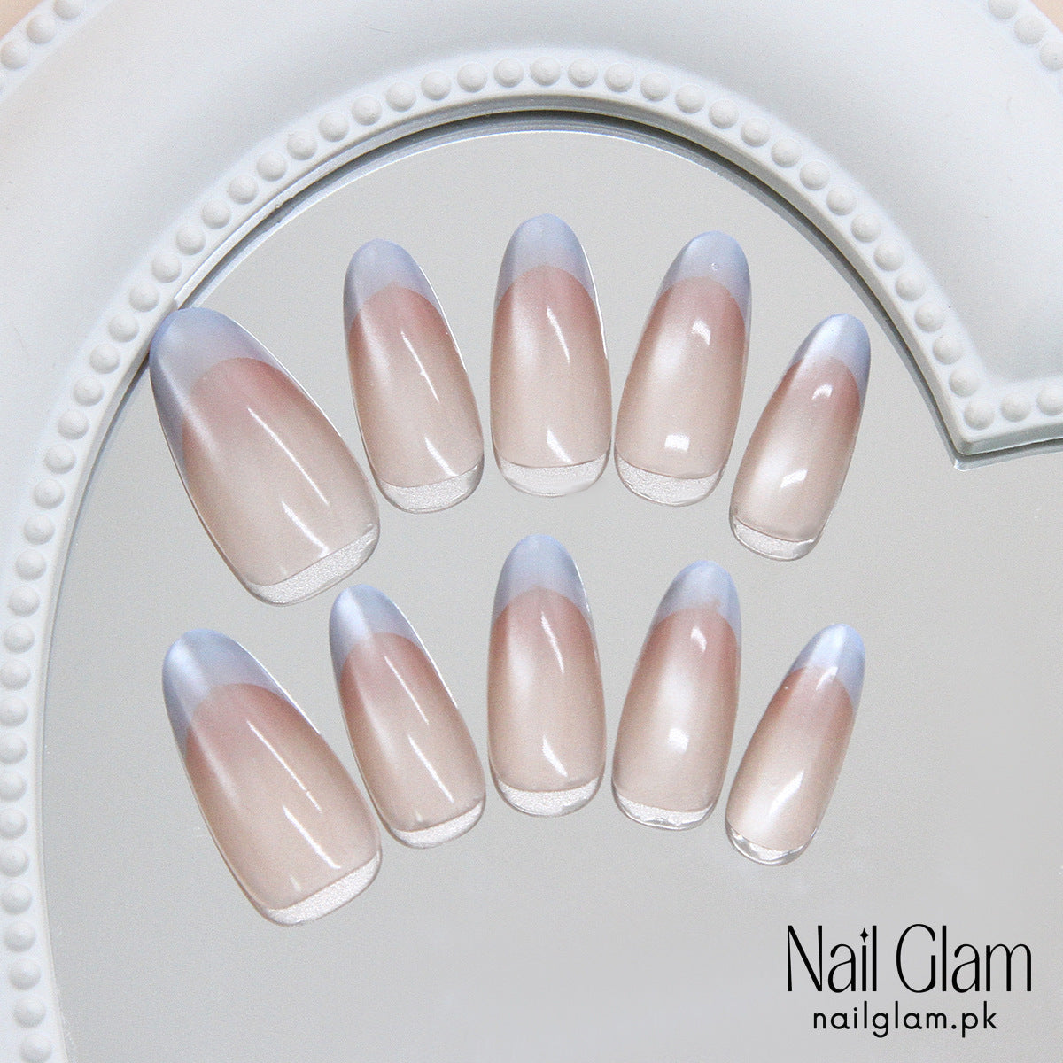 Nail Glam 520 - Soft Pastel Gradient (30Pcs) - Application Kit Included