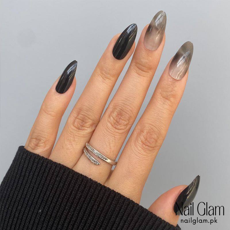 Nail Glam 528 - Edgy Gradient (24Pcs) - Application Kit Included