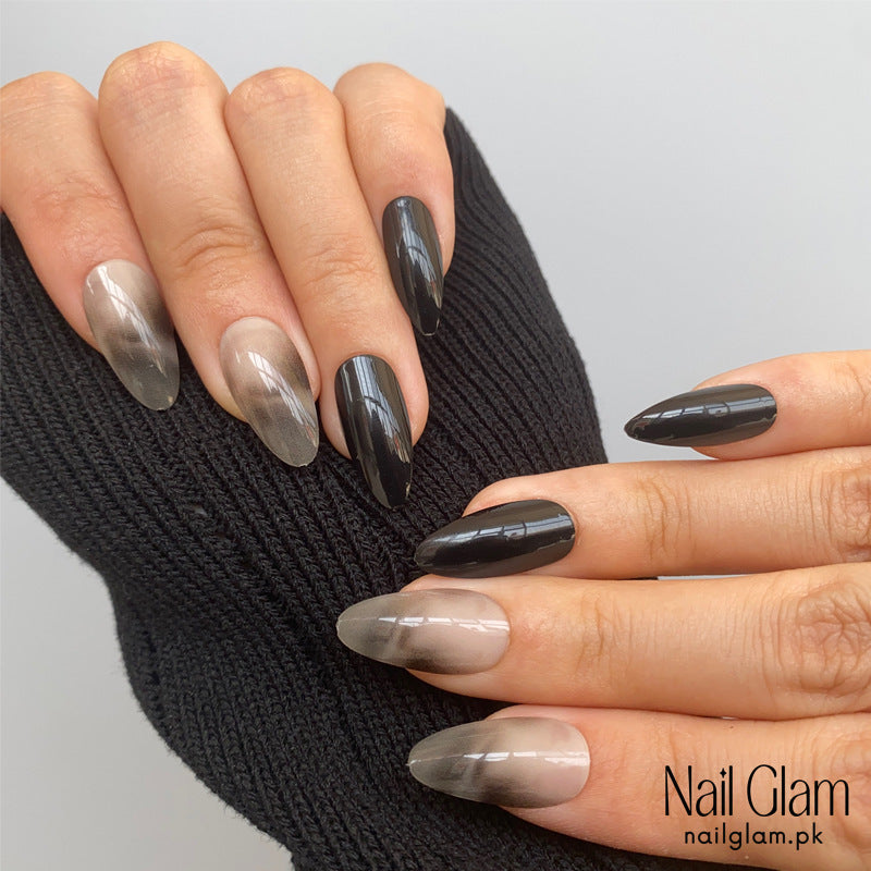 Nail Glam 528 - Edgy Gradient (24Pcs) - Application Kit Included