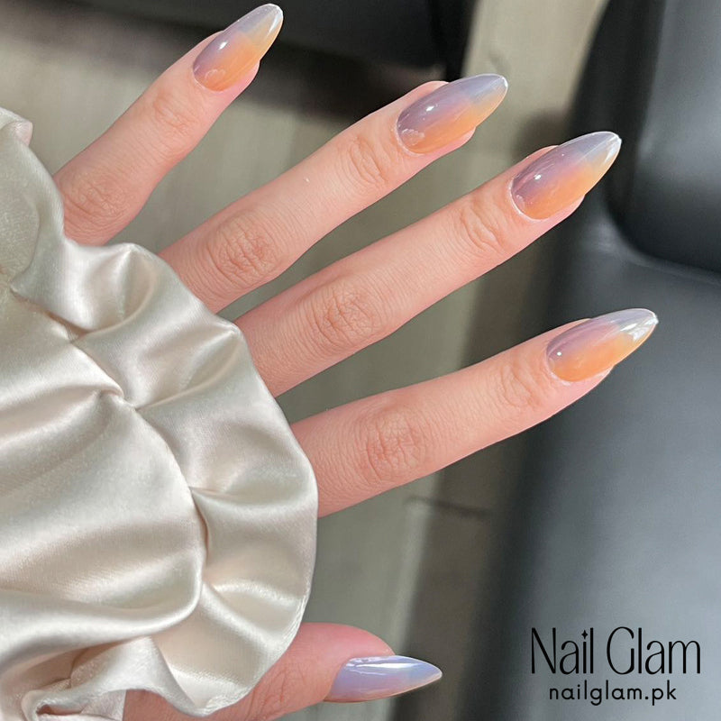 Nail Glam 537 - Sunset Gradient (30Pcs) - Application Kit Included