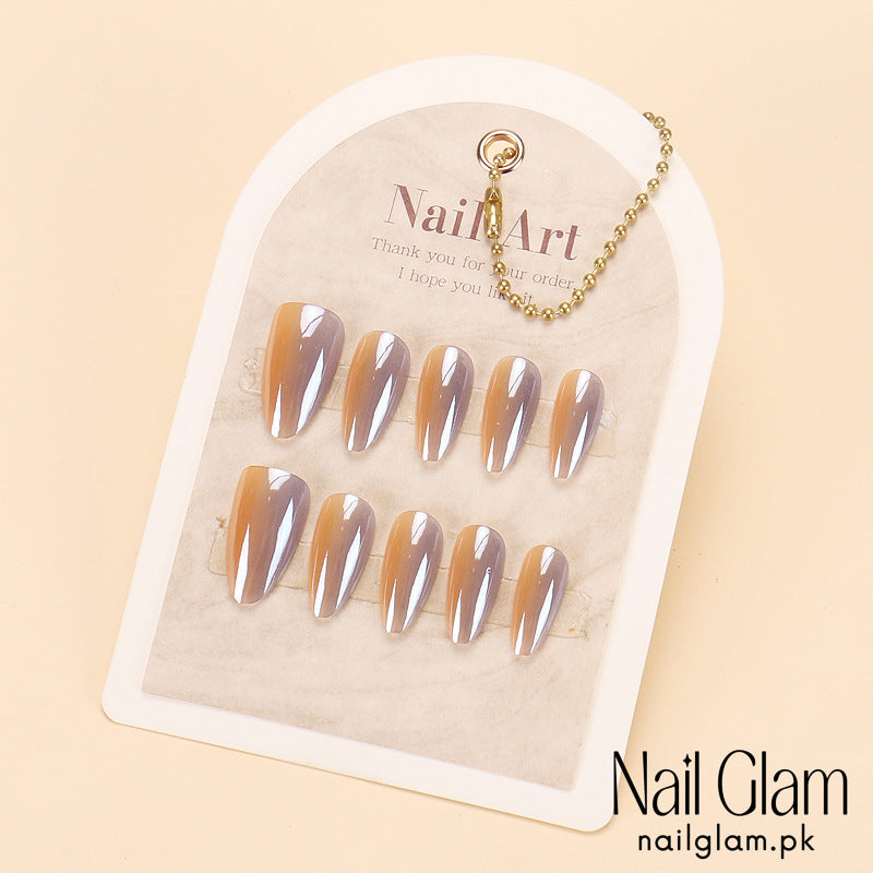 Nail Glam 537 - Sunset Gradient (30Pcs) - Application Kit Included