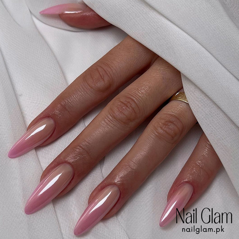 Nail Glam 540 - Pastel Pink Gradient (24Pcs) - Application Kit Included