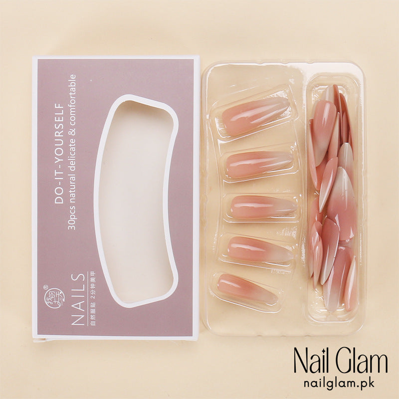 Nail Glam 544 - Ethereal Gradient (30Pcs) - Application Kit Included