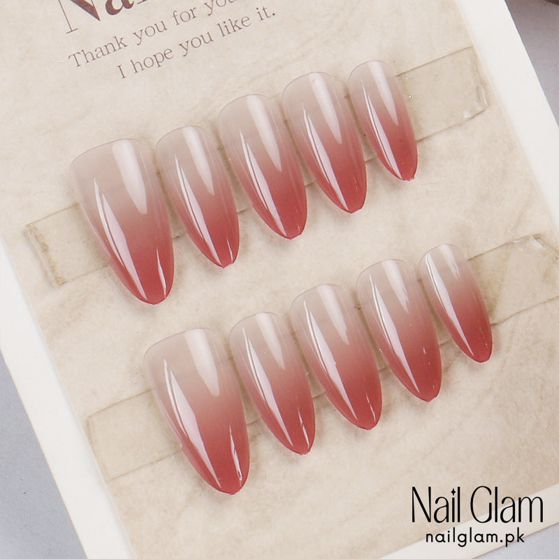 Nail Glam 545 - Soft Pink Gradient (30Pcs) - Application Kit Included