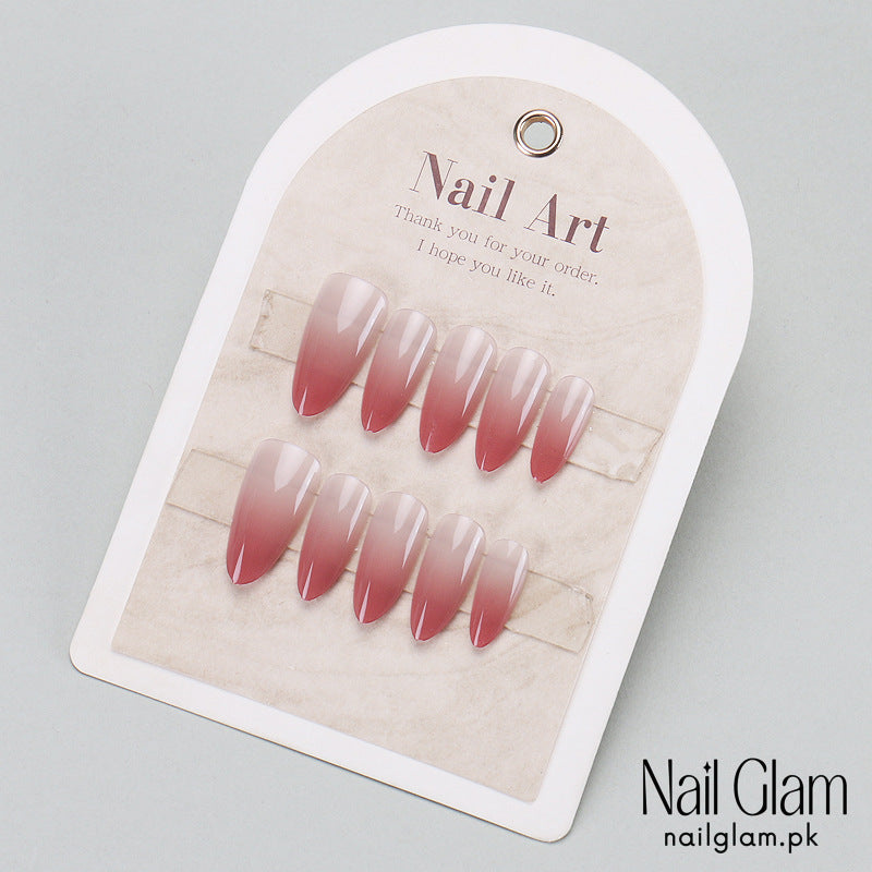 Nail Glam 545 - Soft Pink Gradient (30Pcs) - Application Kit Included