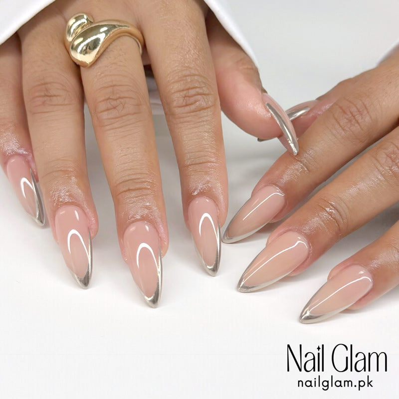 Nail Glam 547 -  French Curve (24Pcs) - Application Kit Included