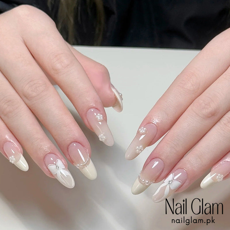 Nail Glam 548 - Fluttering Petal (30Pcs) - Application Kit Included