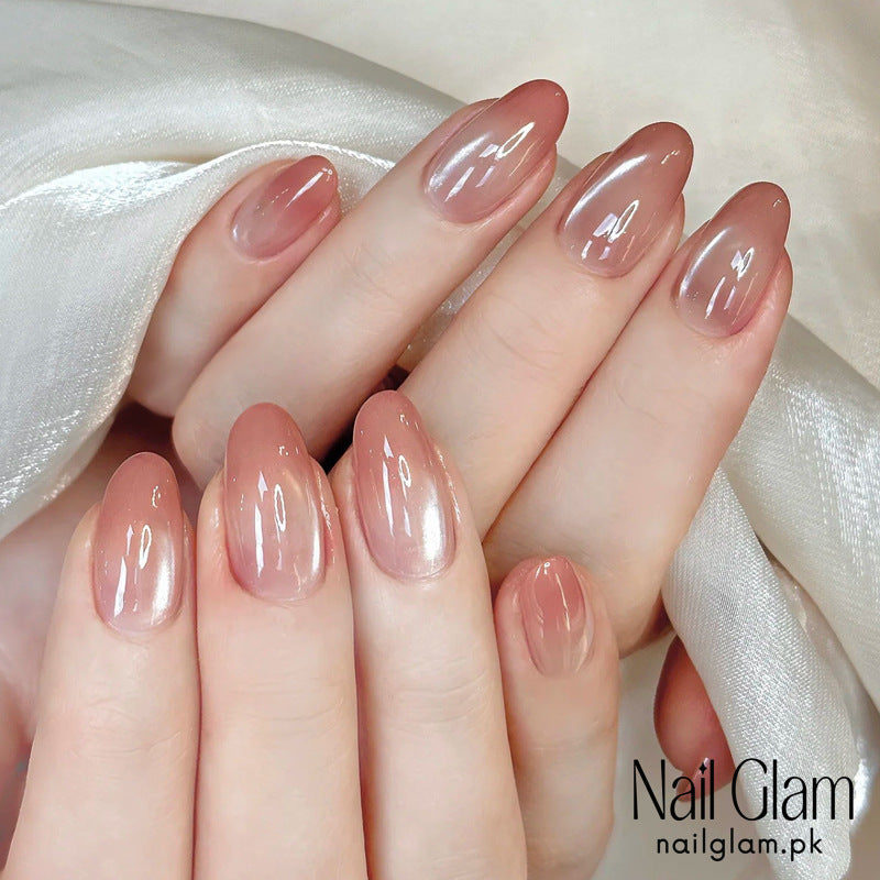 Nail Glam 551 - Pink Opal (30Pcs) - Application Kit Included