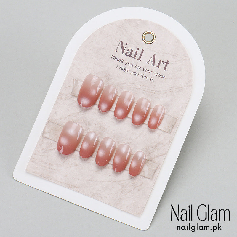 Nail Glam 551 - Pink Opal (30Pcs) - Application Kit Included