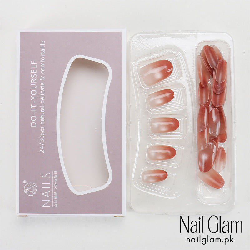 Nail Glam 551 - Pink Opal (30Pcs) - Application Kit Included